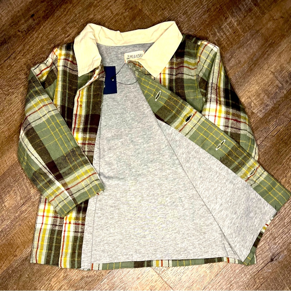 Me & Henry Plaid lumberjack button up for boys
